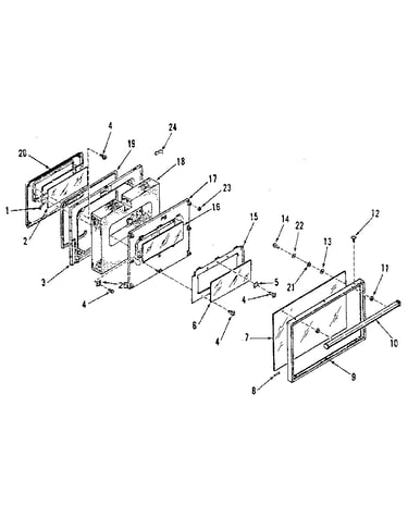 Oven door section