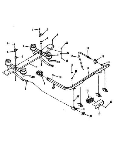 Top burner section