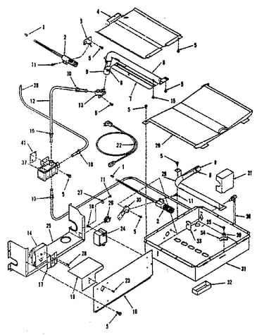 Broiler & oven burner section
