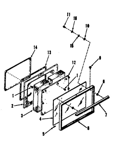 Oven door section