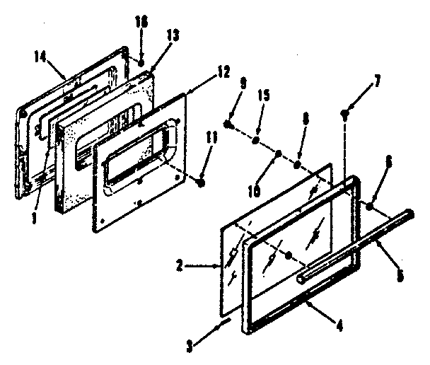 Oven door section