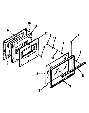 Oven door section