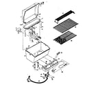 Kenmore 9201016180 grill and burner section diagram