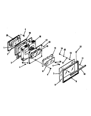 Oven door section