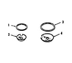Kenmore 9119858710 optional porcelain pan and chrome ring kit no. 8068400 diagram