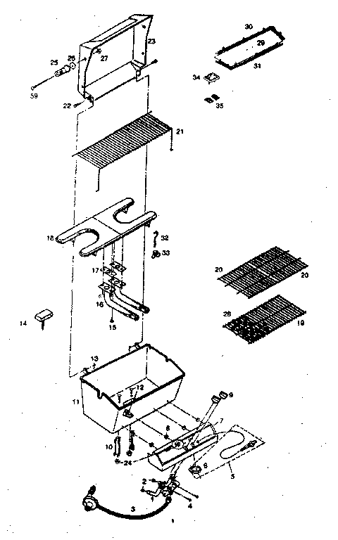 Grill and burner
