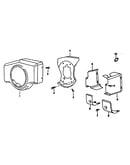 Muffler, air guide and housing group