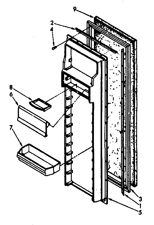 Refrigerator interior door panel parts
