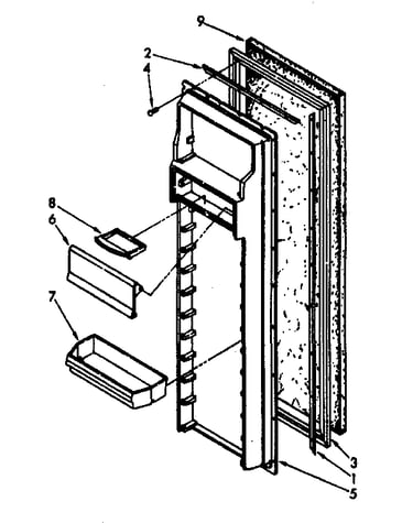 Refrigerator interior door panel parts