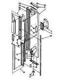 Freezer exterior door panel parts