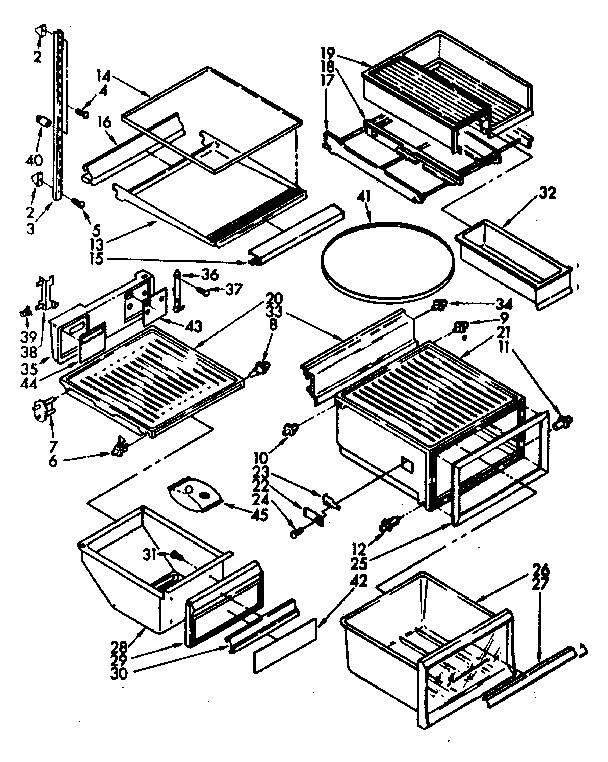 Refrigerator interior parts