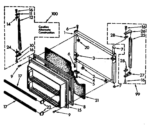 Freezer door parts