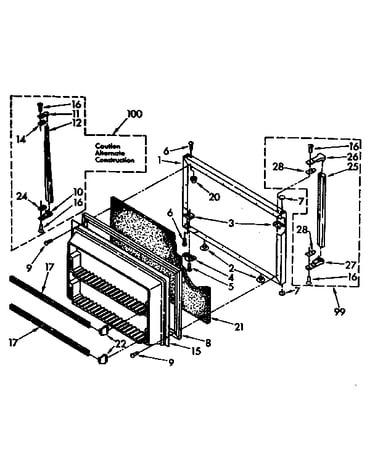 Freezer door parts