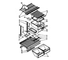 Kenmore 1068770633 shelf parts diagram