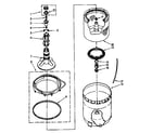 Kenmore 11082692830 agitator, basket and tub parts diagram