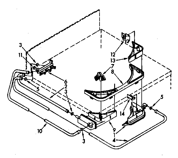 Bleach, detergent and rinse dispenser parts