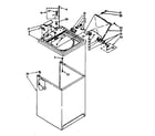 Kenmore 11082694540 top and cabinet parts diagram