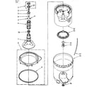 Kenmore 11082694840 agitator, basket and tub parts diagram