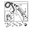 Kenmore 1162835580 hose and attachment parts diagram