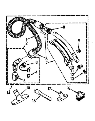 Hose and attachment parts
