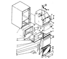 Kenmore 198814834 cabinet, liner and door components diagram