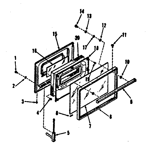 Oven door section