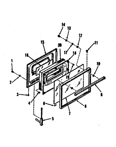 Oven door section
