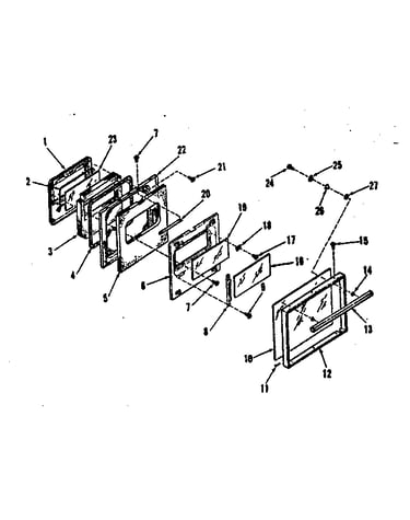 Oven door section