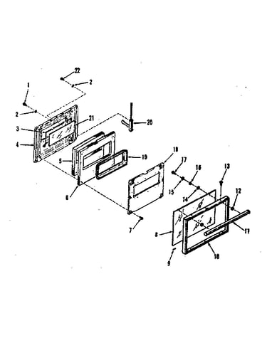 Lower oven door section