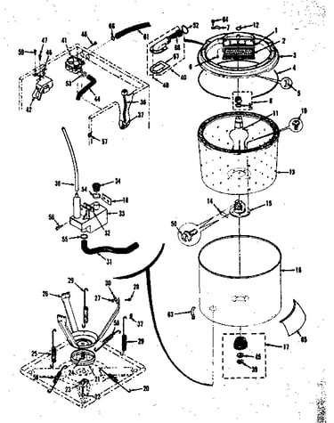 Tubs, water valve, lid switch