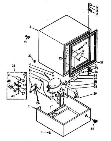 Cabinet and unit parts