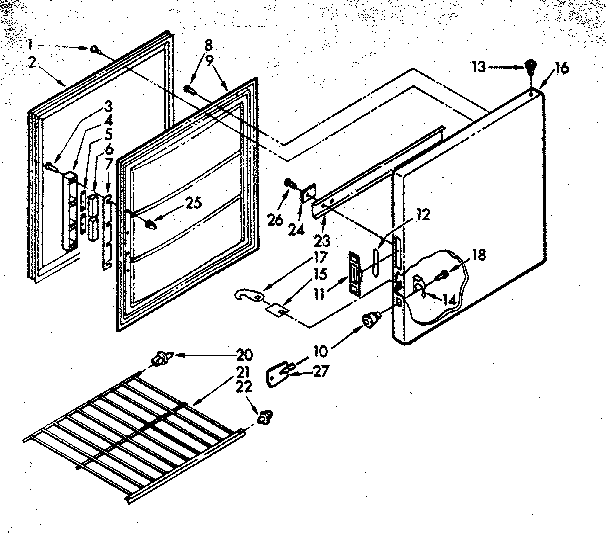 Shelf and door parts