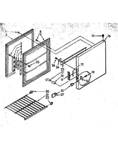 Shelf and door parts