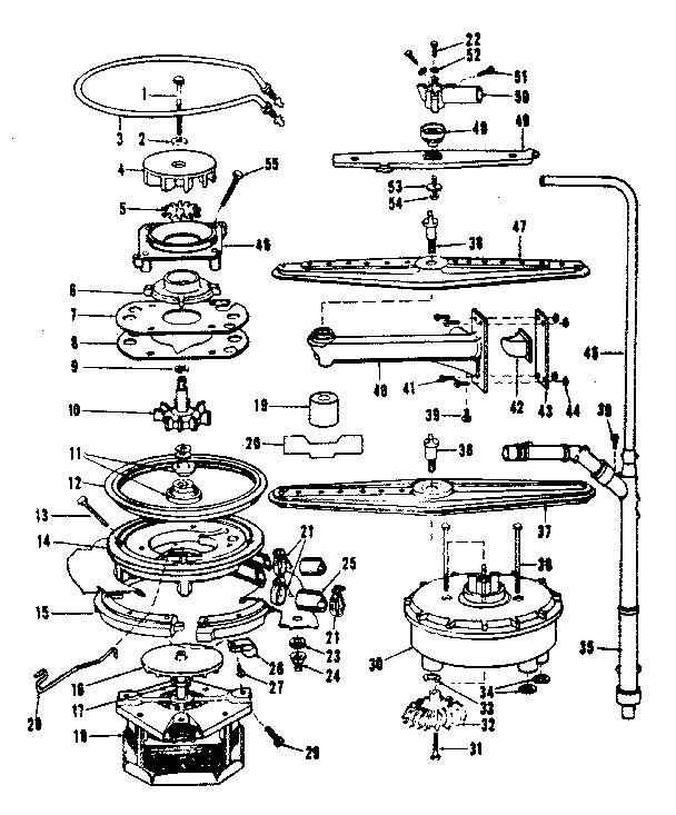 Motor, heater, and spray arm details