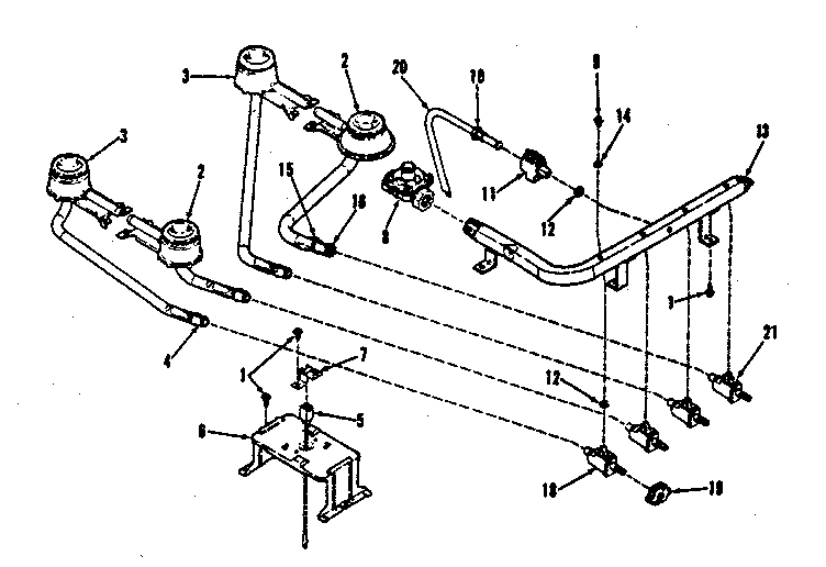 Top burner section