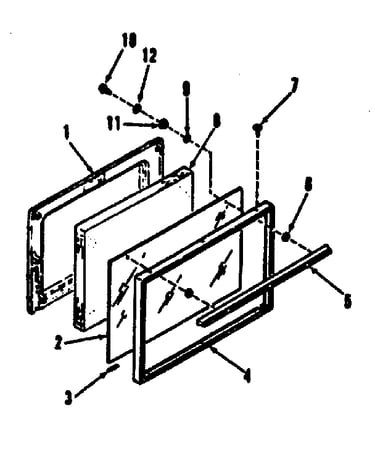 Oven door section