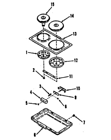 Electric hob element module kit 4998530 & 4998630
