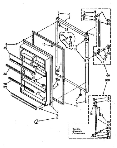 Refrigerator door parts