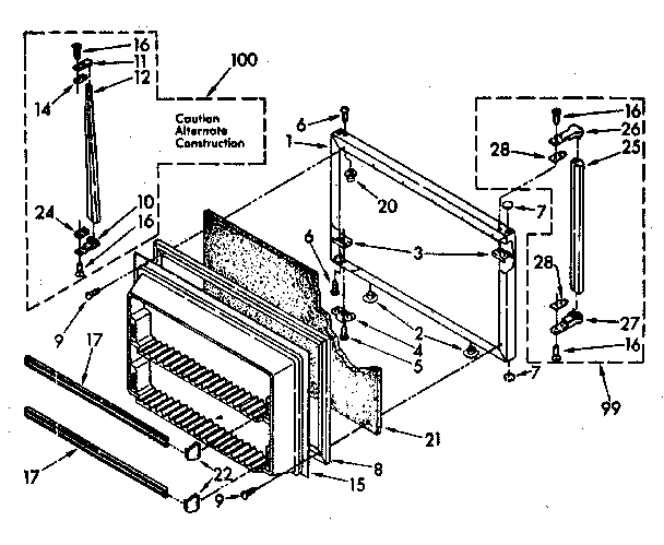 Freezer door parts