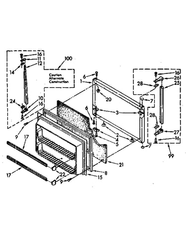 Freezer door parts