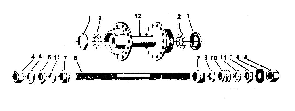 Rear small flange hub