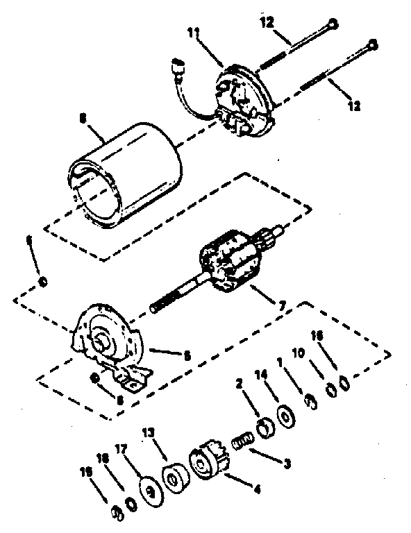 Electric starter motor no. 34934