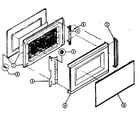 Kenmore 84189 microwave door diagram