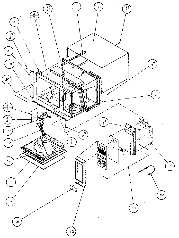 CONTROL PANEL AND CAVITY PARTS