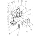 Amana RS471P control panel and cavity parts diagram