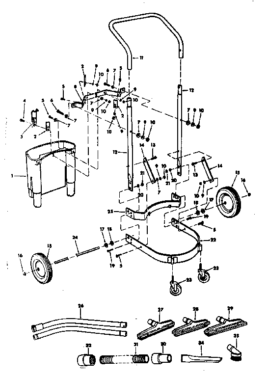 Cart assembly and accessories