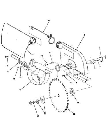 Figure 4. blade & blade guard asm.