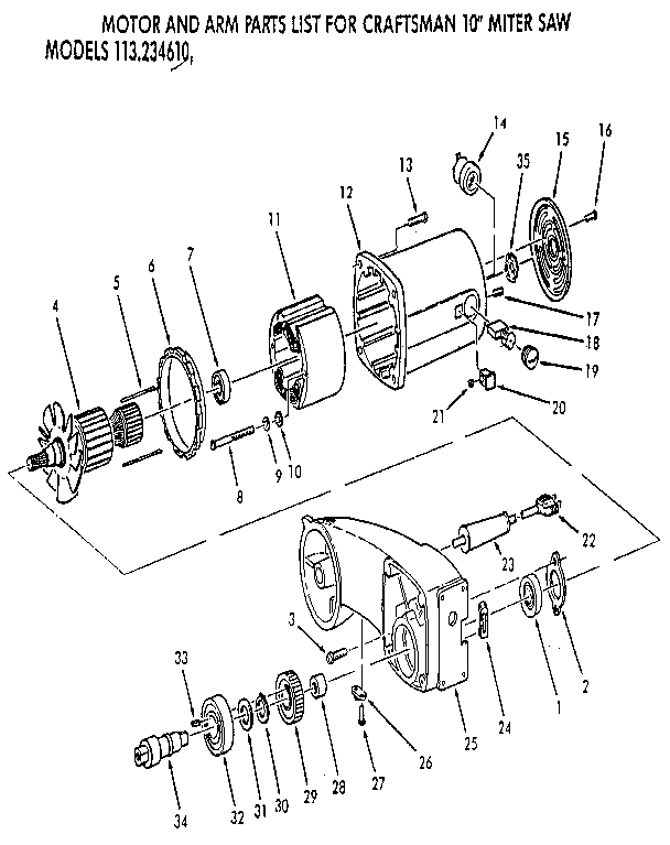 MOTOR AND ARM