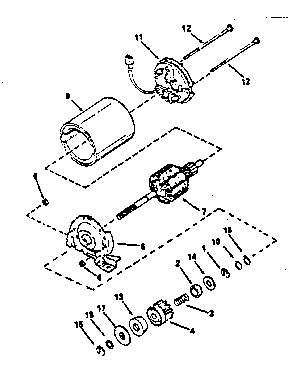 Electric starter motor no. 34934