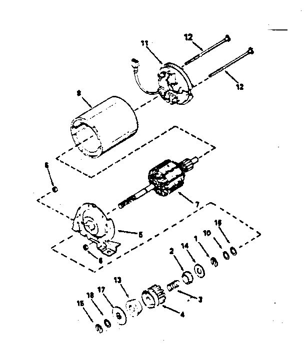 Electric starter motor no. 34934